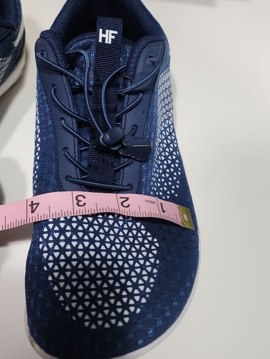 HF Cloud Men's Blue White Geometric Mesh Low Top Lace Up Athletic Sneakers - Picture 7 of 8